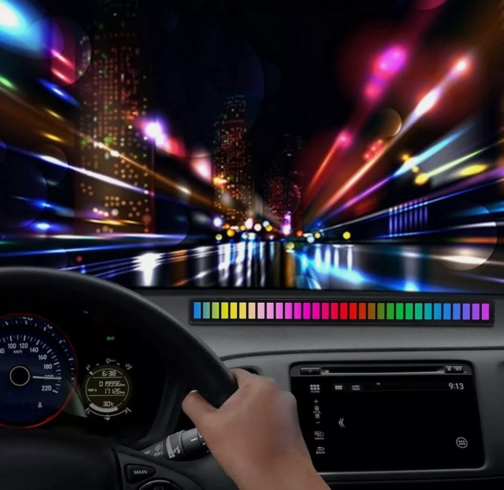 פס תאורת לד 2 יחידות Dragon Sound Reactive Music Light Bar