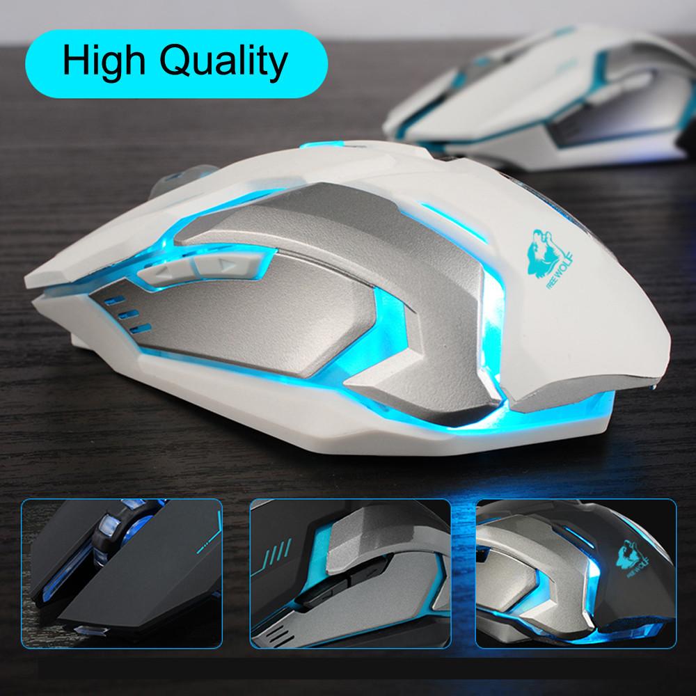 עכבר גיימינג אלחוטי שקט עם לד Ninja Dragon Stealth 7