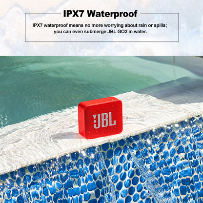 רמקול בלוטות' נייד JBL GO 2 עמיד למים בתקן IPX7 עם מיקרופון