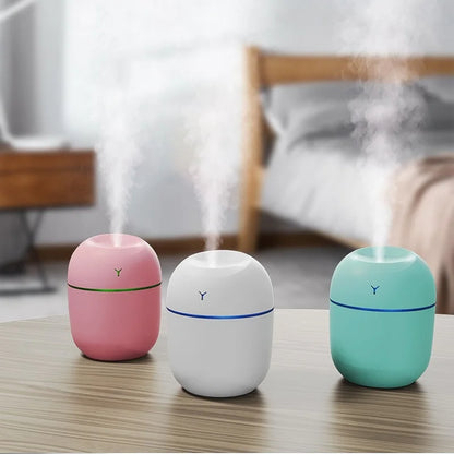 מכשיר אדים אולטרסוני נייד עם חיבור USB, מפזר שמנים אתריים ארומטיים, נורת LED