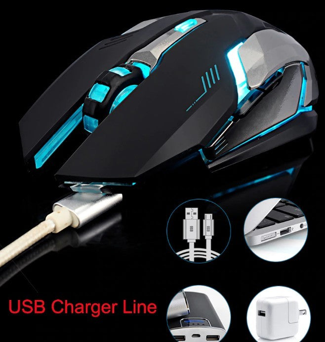 עכבר גיימינג אלחוטי שקט עם לד Ninja Dragon Stealth 7