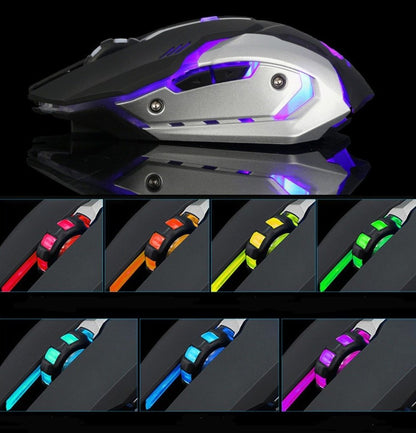 עכבר גיימינג אלחוטי שקט עם לד Ninja Dragon Stealth 7