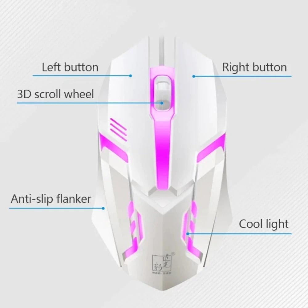 מקלדת ועכבר גיימינג Ninja Dragons White Knight