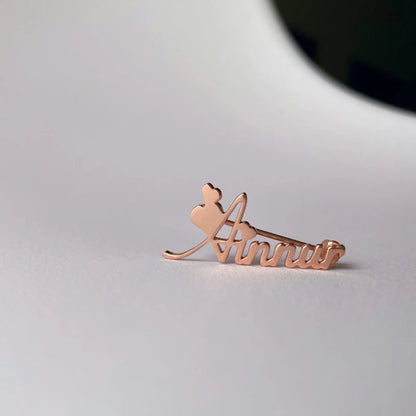 New Custom Name Brooch Letters LOGO Company Nameplate Photo Design Pins Stainless Steel Brooch Women's Wedding Jewelry Gifts