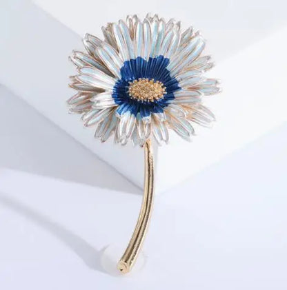 Cross border pastoral style hand-painted fashionable flower brooch for female niche high-end feel pins DIY high-end suit brooch