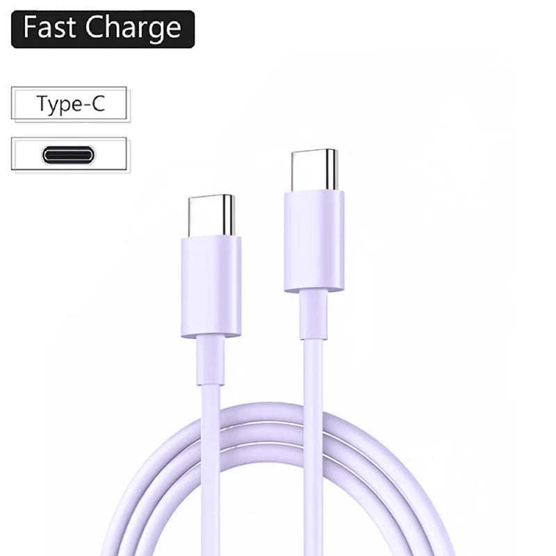 כבל USB C ל-USB Type C PD 60W טעינה מהירה כבל נתונים עבור אייפון 15 15 פרו וואווי סמסונג שיאומי קו נתונים שחור לבן 1 מטר 2 מטר 3 מטר