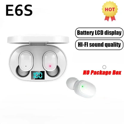אוזניות אלחוטיות E6S Bluetooth TWS אוזניות בלוטות' אלחוטיות אוזניות אלחוטיות מבטלות רעשים עם מיקרופון
