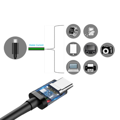 כבל USB C ל-USB Type C PD 60W טעינה מהירה כבל נתונים עבור אייפון 15 15 פרו וואווי סמסונג שיאומי קו נתונים שחור לבן 1 מטר 2 מטר 3 מטר