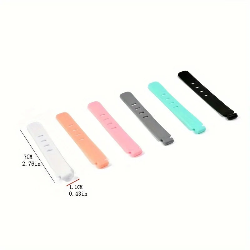 20/PCS Cable Organizer Ties Clip Charger Cord Management Silicone Wire Manager Mouse Earphone Holder Data Line Winder Straps