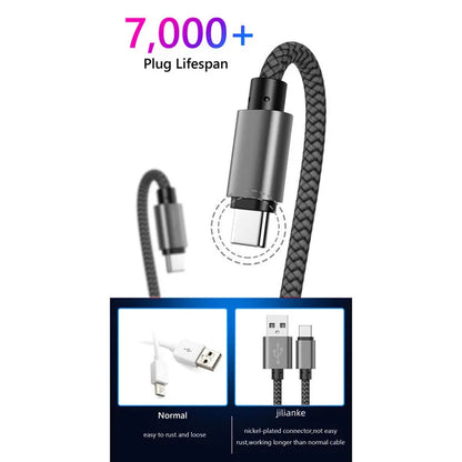 Nylon Braided USB-A to USB-C Fast Charging Cable – 1M/2M/3M for Android & Samsung