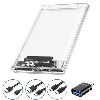 2.5" USB 3.0 / USB-C External Hard Drive Enclosure – SATA SSD & HDD Case
