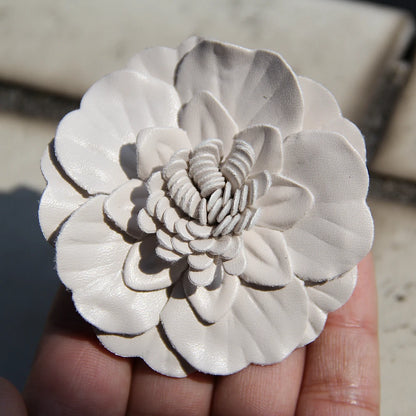7cm Elegant Fabric Camellia Flower fo Brooch Pin Retro Cloth Flower Bag Flower Bag Clothing Decoration Clothes Cap Scarf