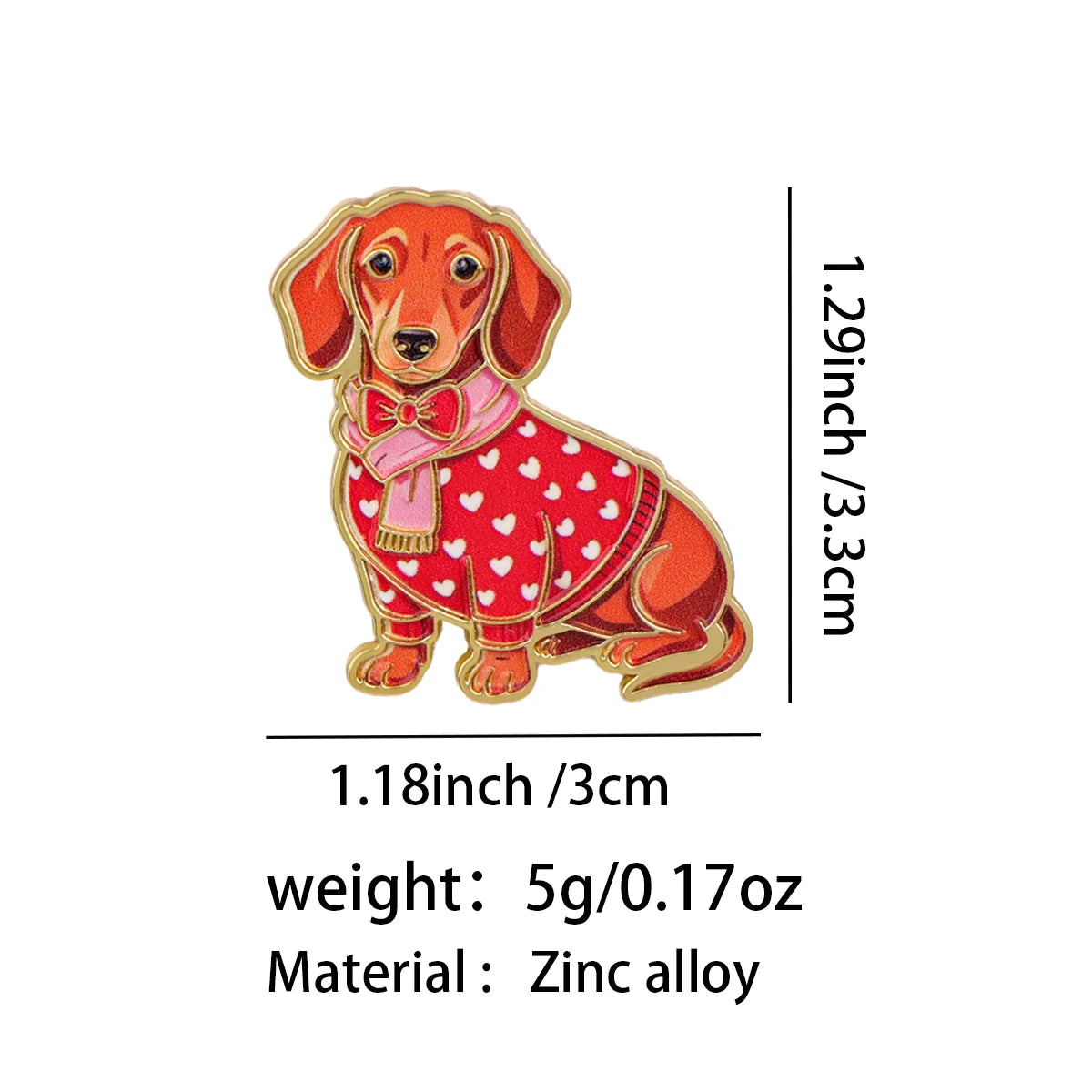 Funny Dachshund Enamel Pin Cartoon Cat Badge On Backpack Lapel Pins Flowers Brooches for Jackets Cosplay Accessories Gift Toys