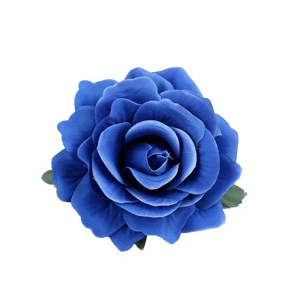 Rose Flower Hair Clips Fashion Fluffy Rose Aalligator Clip Backing Brooch Pins Accessories For Women Girl Bridal